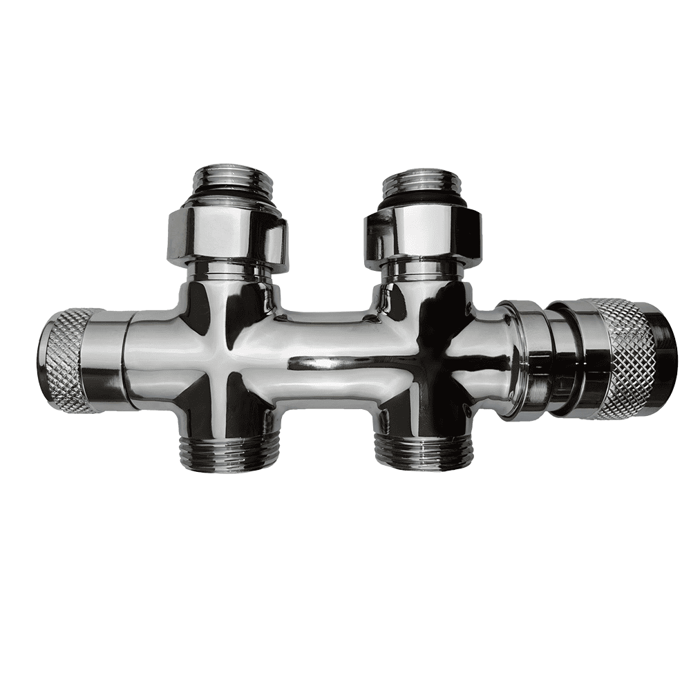 Узел нижнего подключения Primoclima Lunar термостатический прямой 1/2 x 3/4 Хром PCART889AC