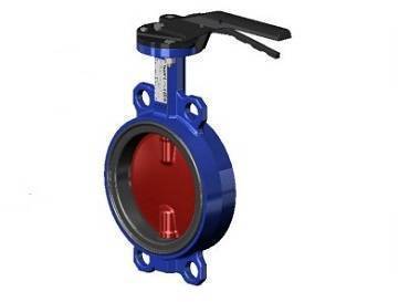 Затвор дисковый поворотный Tecfly VPI4448A DN125 PN16 межфланцевый с рукояткой VPI4448A-02EP0125