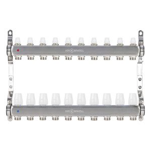 Коллекторный блок Kromwell 1x3/4 EK 10 выходов с термостатическими вставками KW.SM6506105