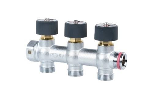 Коллектор распределительный REHAU HLV 3 выхода 3/4 x 3/4 EK 11316453001