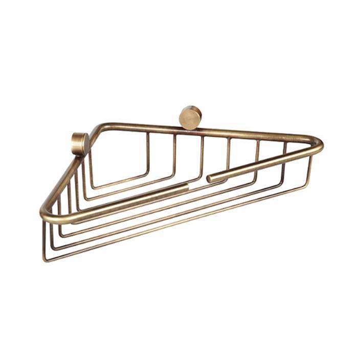 Полка-решетка для ванной угловая TW Bristol 534 подвесная 21x21x5 см бронза TWBR534br