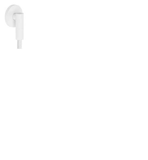 Шланговое подключение Hansgrohe FixFit Fine S с клапаном обратного тока матовый белый 28882700