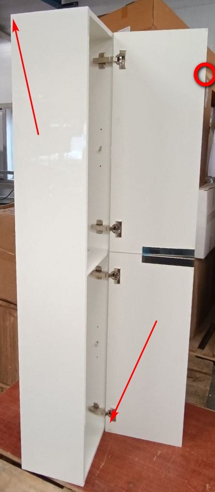 Пенал подвесной Roca Victoria Nord Ice Edition 300х1500х246 мм 2 двери белый глянец ZRU9302729