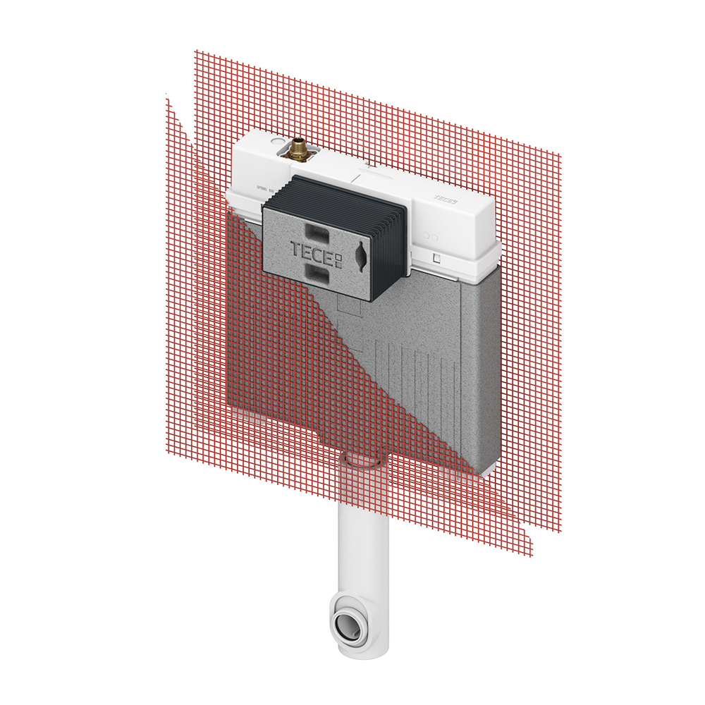 Застенный бачок TECE TECEbox Octa II для напольного унитаза с арматурной сеткой 9370500