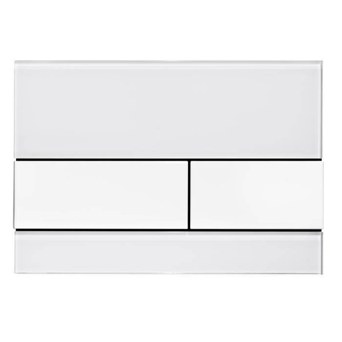 Панель смыва TECE TECEsquare стекло белое клавиши белые 9240800