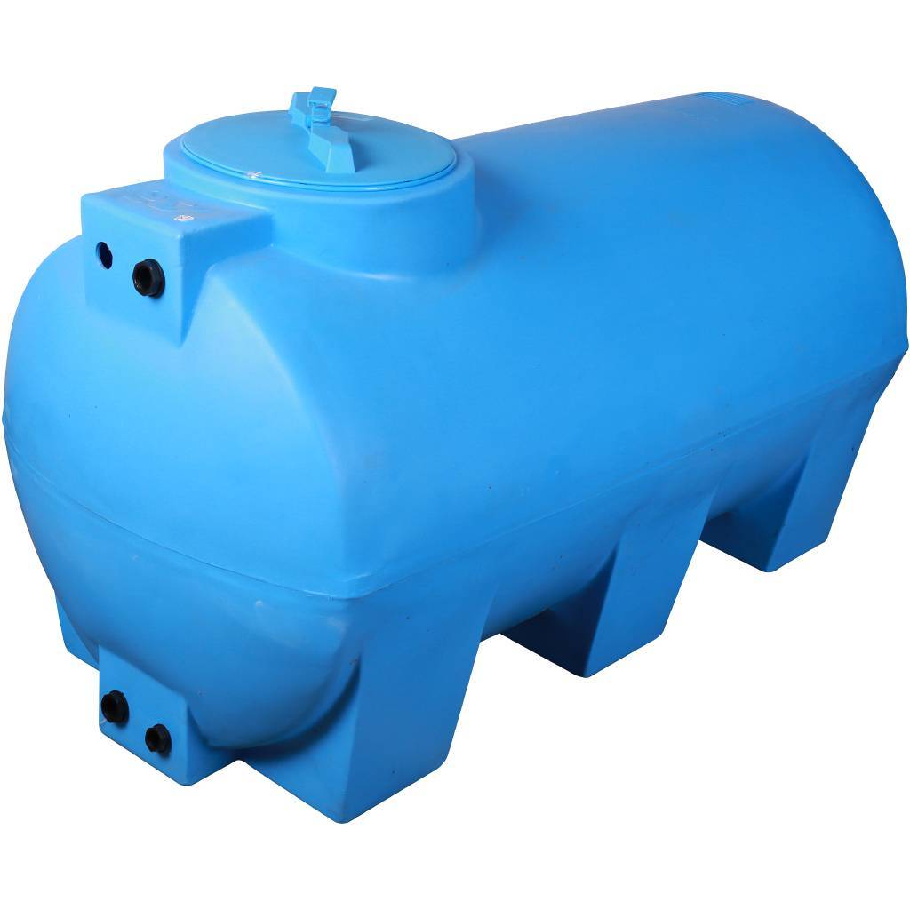 Бак для воды горизонтальный Акватек ATH-500 синий с поплавком 500 л 0-16-2221