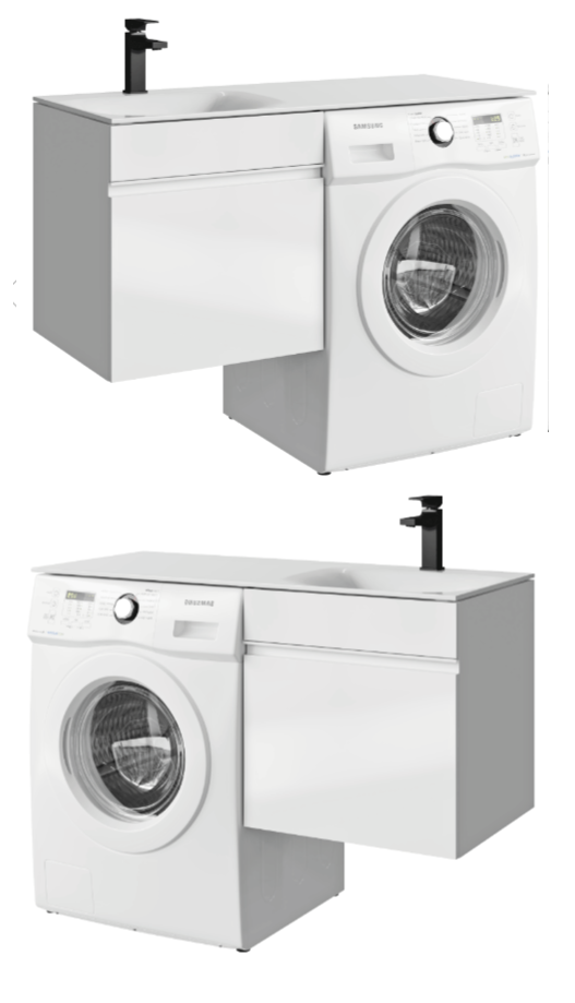 Тумба под умывальник подвесная AQUATON Duet 535х492х568 мм белый DU01051