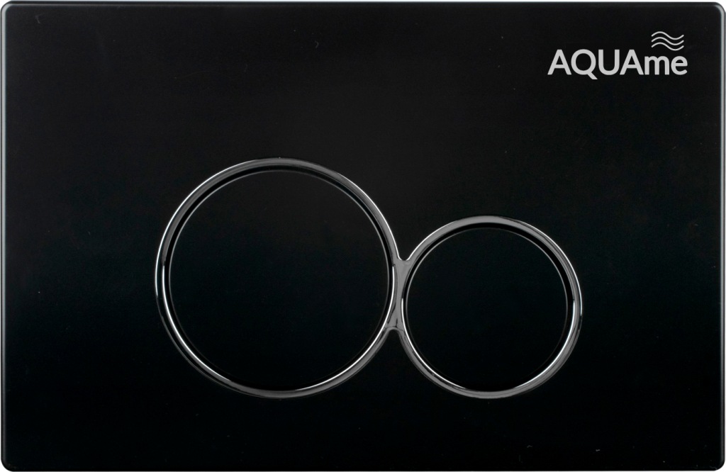 Панель смыва AQUAme пластик черный AQM4101B