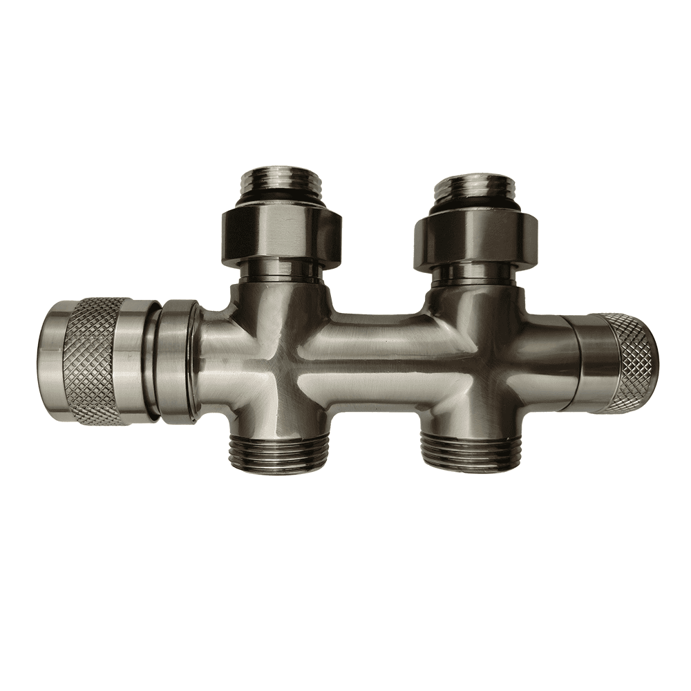 Узел нижнего подключения Primoclima Armature Lunar термостатический прямой 1/2x3/4 Никель матовый PCART889AN