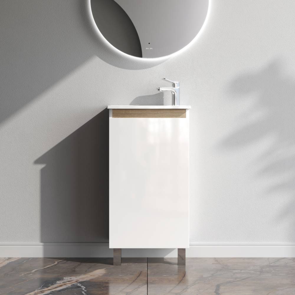 Тумба под раковину напольная AM.PM X-Joy 45 см 1 дверца белый глянец M85AFSX0451WG