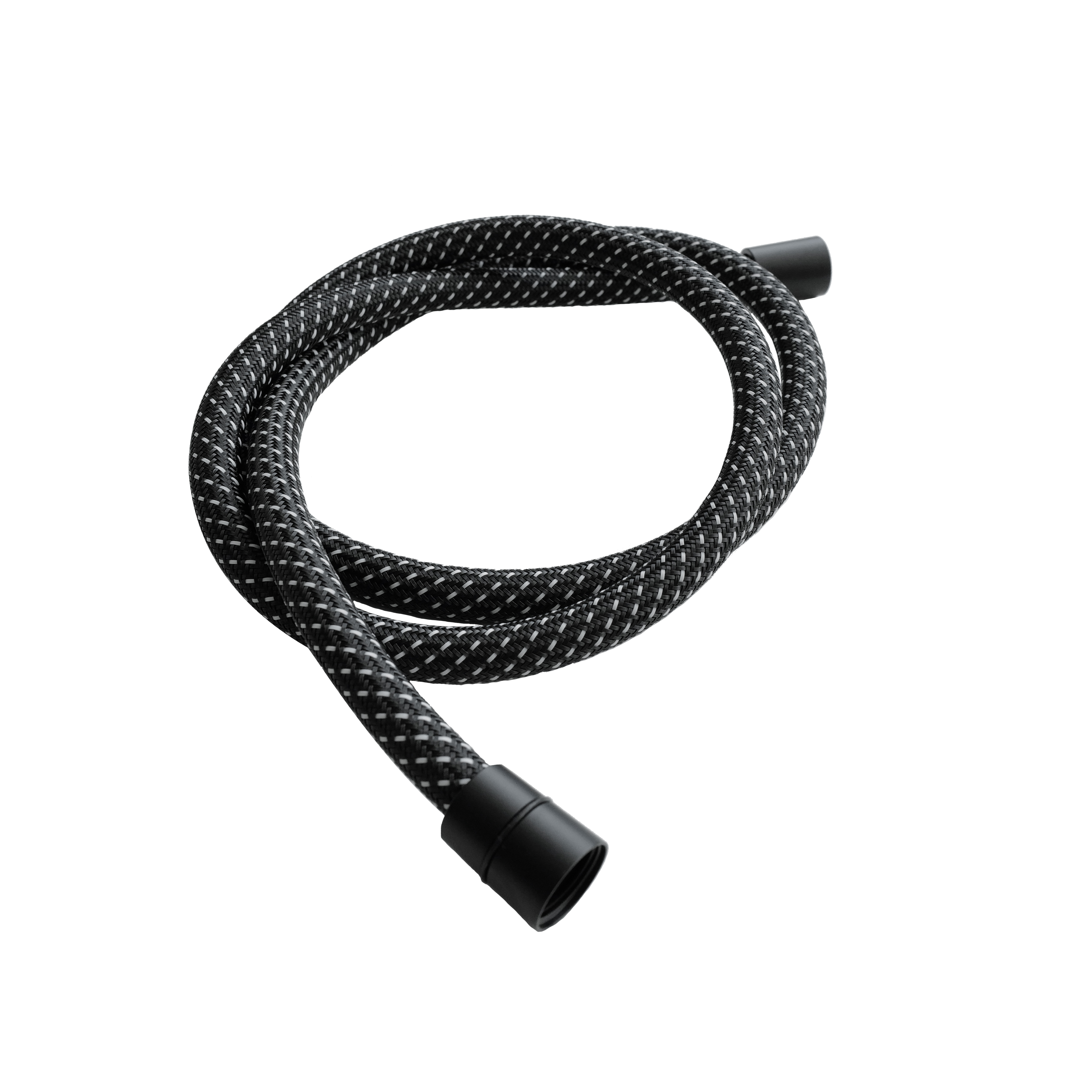 Шланг душевой AQUAme текстиль ПВХ 1500 мм черный матовый AQM1503MB