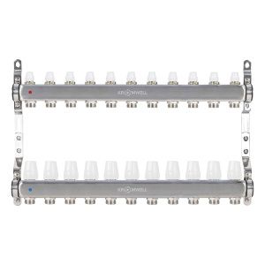 Коллекторный блок Kromwell 1x3/4 EK 11 выходов с термостатическими вставками KW.SM6506115