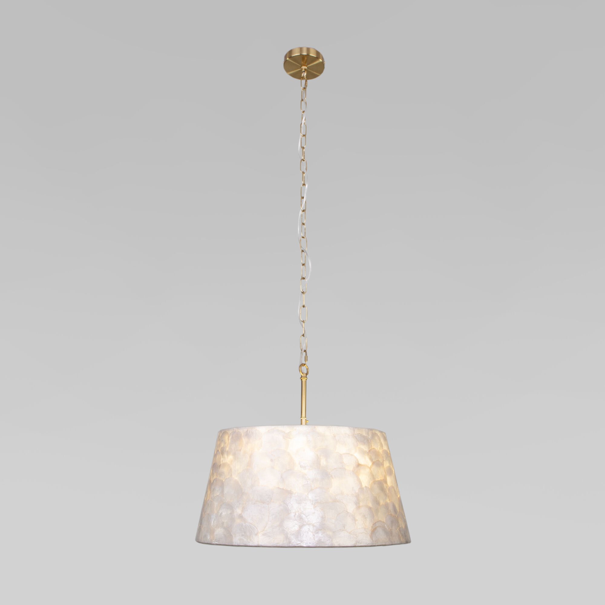 Умная люстра с перламутром 101013/5 латунь/перламутр