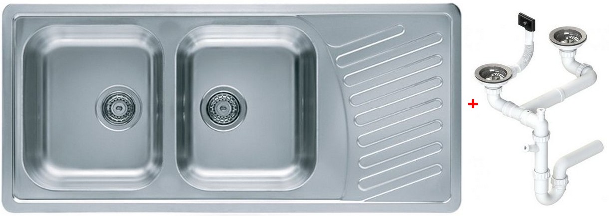 Мойка кухонная Alveus Elegant 70 1110х510х190 мм оборачиваемая с сифоном 1009386