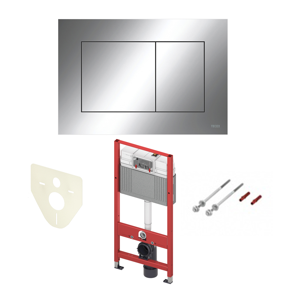 Комплект инсталляции TECEbase 2.0 с панелью смыва TECEnow хром глянцевый 9400412