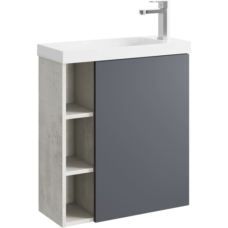 Корпус тумбы под умывальник AQUATON Alba правый светлый камень 600х700х250 мм ALB0106RLS