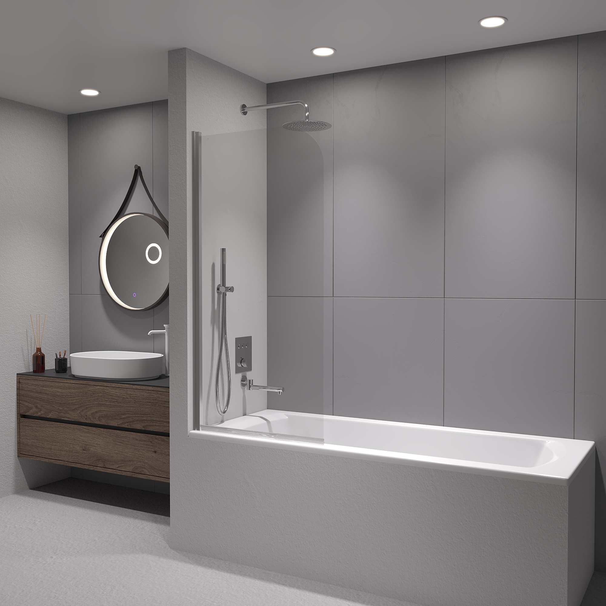 Шторка на ванну RGW Screens SC-109 800х1500 мм прозрачное стекло 411110908-11