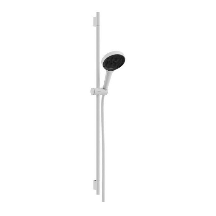 Душевой гарнитур Hansgrohe Rainfinity 130 3jet со штангой 90 см белый матовый 28743700