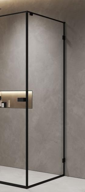 Боковая панель Aquanet 800х2000 мм стекло 8 мм черный матовый AQM7409-2-8