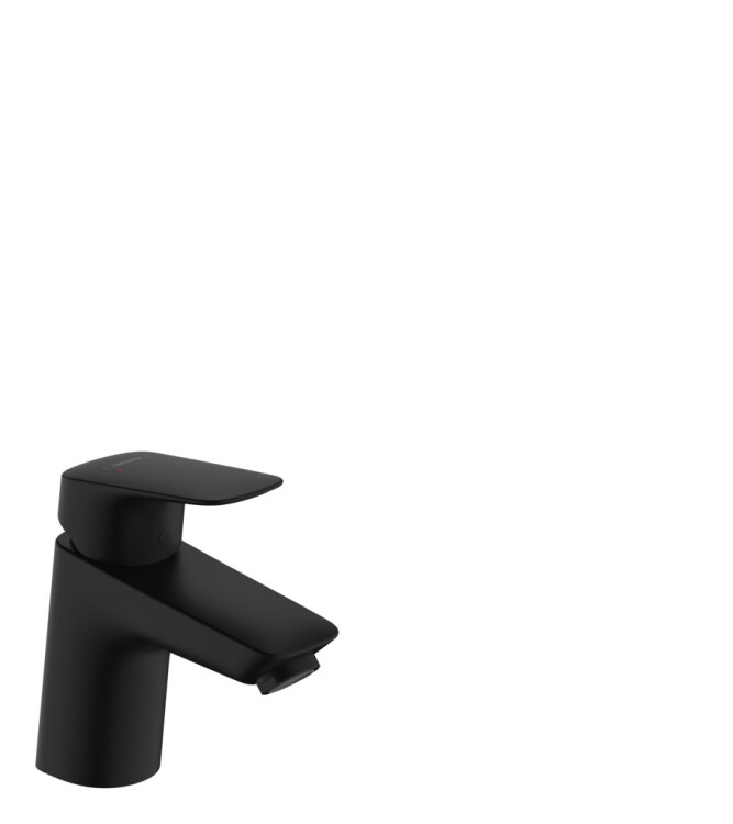Смеситель для раковины hansgrohe Logis 70 однорычажный без сливного гарнитура матовый черный 71071670