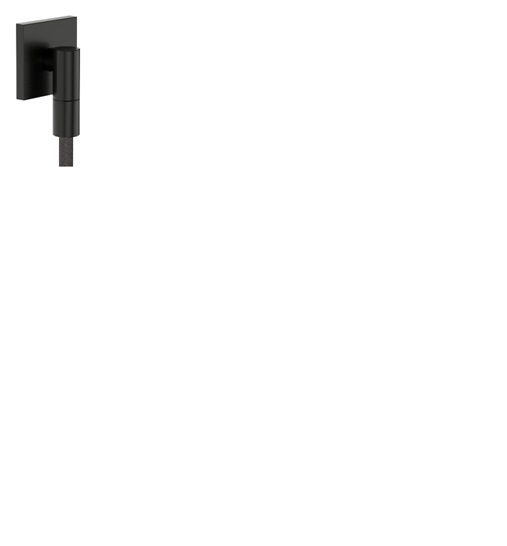 Шланговое подключение Hansgrohe FixFit Fine E с клапаном обратного тока шлифованный черный хром 28883340