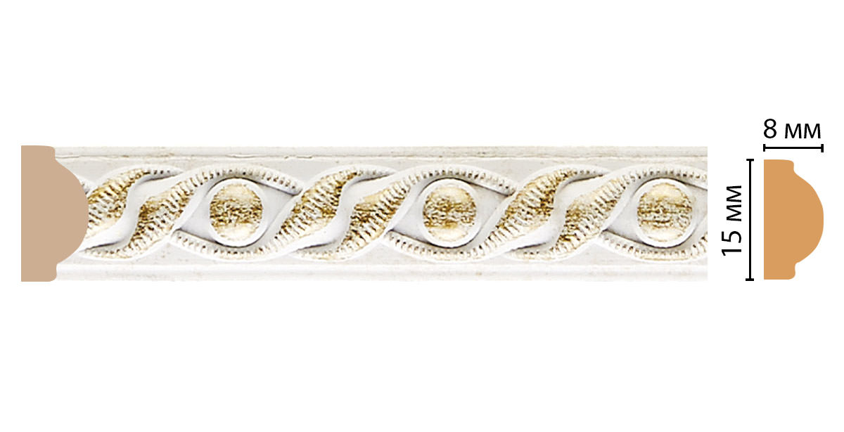 Молдинг DECOMASTER 130-40 ДМ 15х8х2400 мм 130-40 ДМ