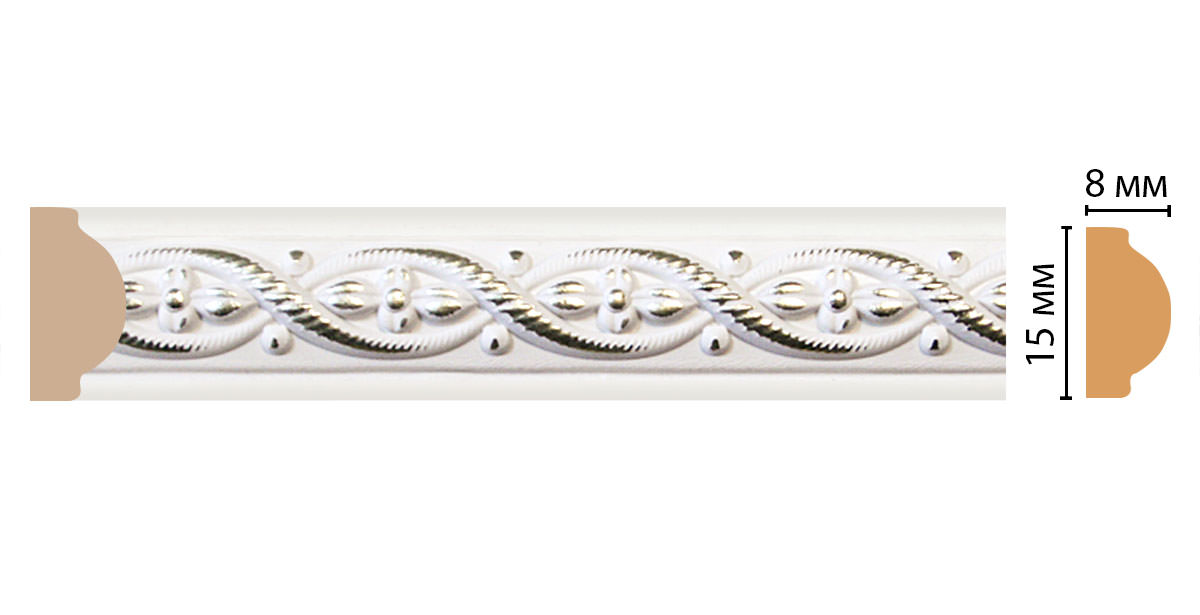 Молдинг DecoMaster 130-7D 15х8х2400 мм 130-7D