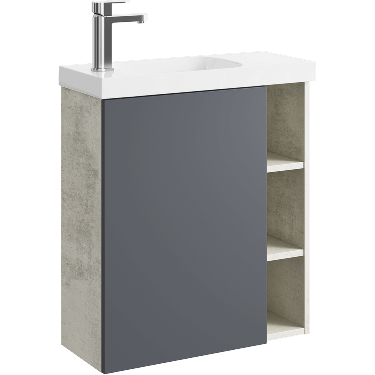 Корпус тумбы под умывальник AQUATON Alba левый светлый камень 600х700х250 мм ALB0106LLS