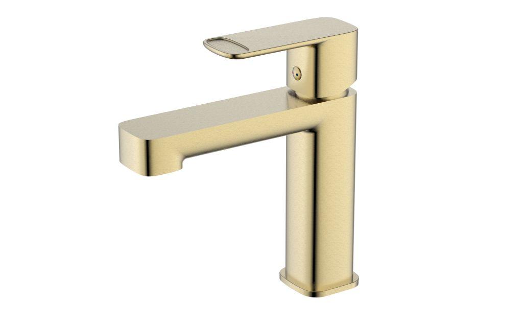 Смеситель для раковины Aquanet Parma 105 мм матовое золото AQM6610BG