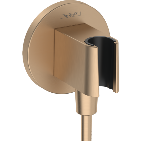 Шланговое подсоединение с держателем для душа hansgrohe FixFit Porter S шлифованная бронза 26888140