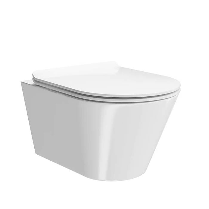 Унитаз подвесной Kerama Marazzi Plaza Modern безободковый белый глянцевый PLMR.wc.02