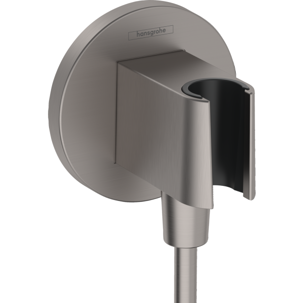 Шланговое подсоединение Hansgrohe FixFit S с держателем душа шлифованный черный хром 26888340