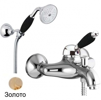 Смеситель для ванны с душевым гарнитуром Fiore Imperial золото/черный 89GO5104