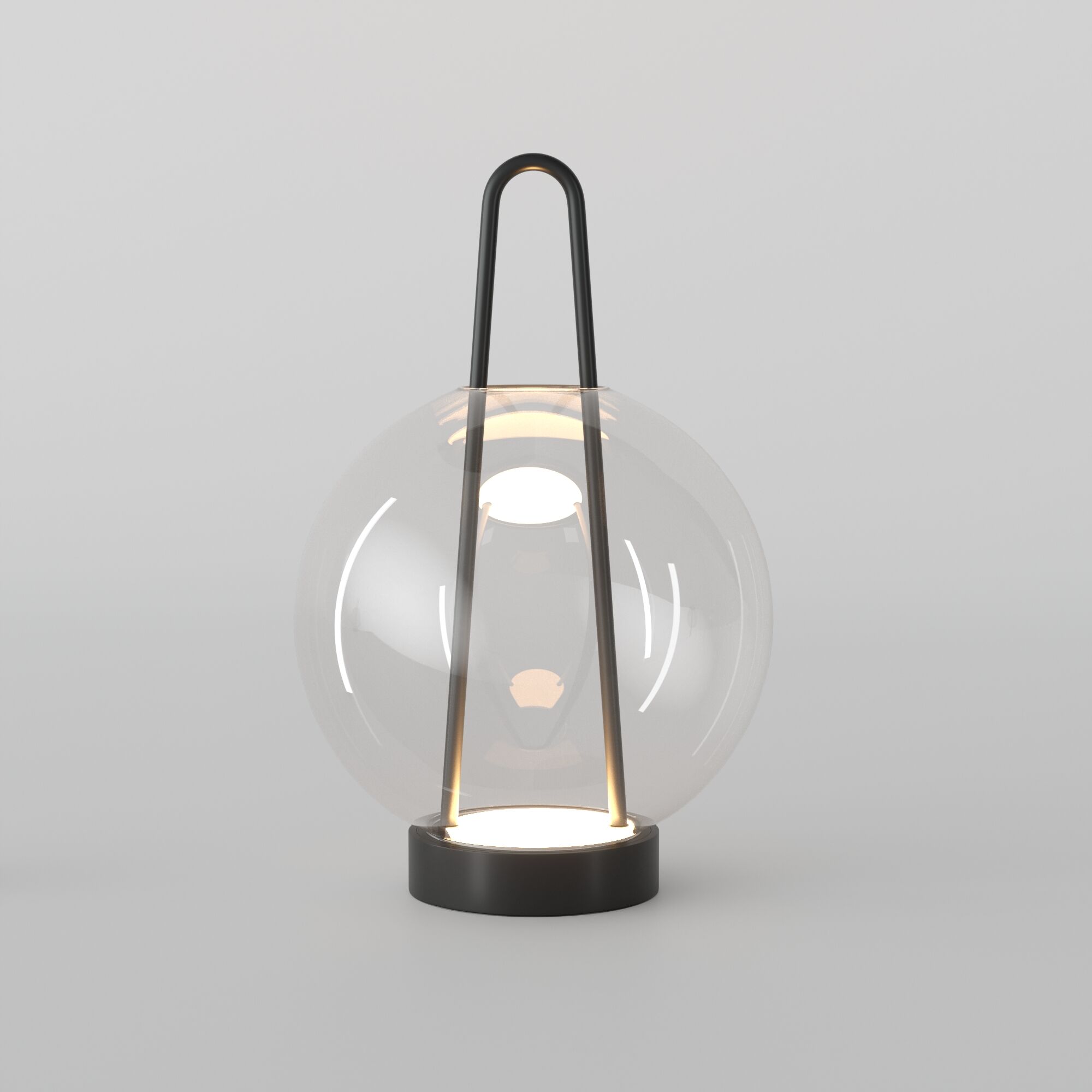 Настольный светодиодный светильник со стеклянным плафоном 80507/1 черный