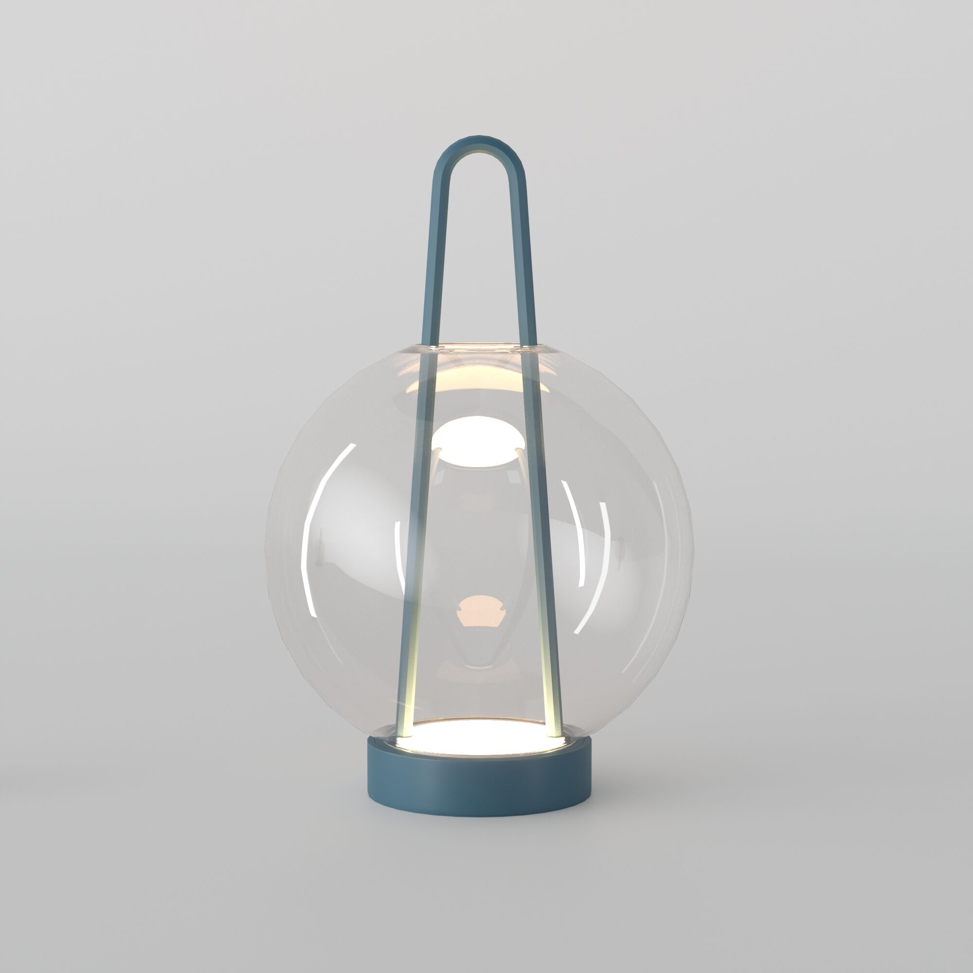 Настольный светодиодный светильник со стеклянным плафоном 80507/1 синий