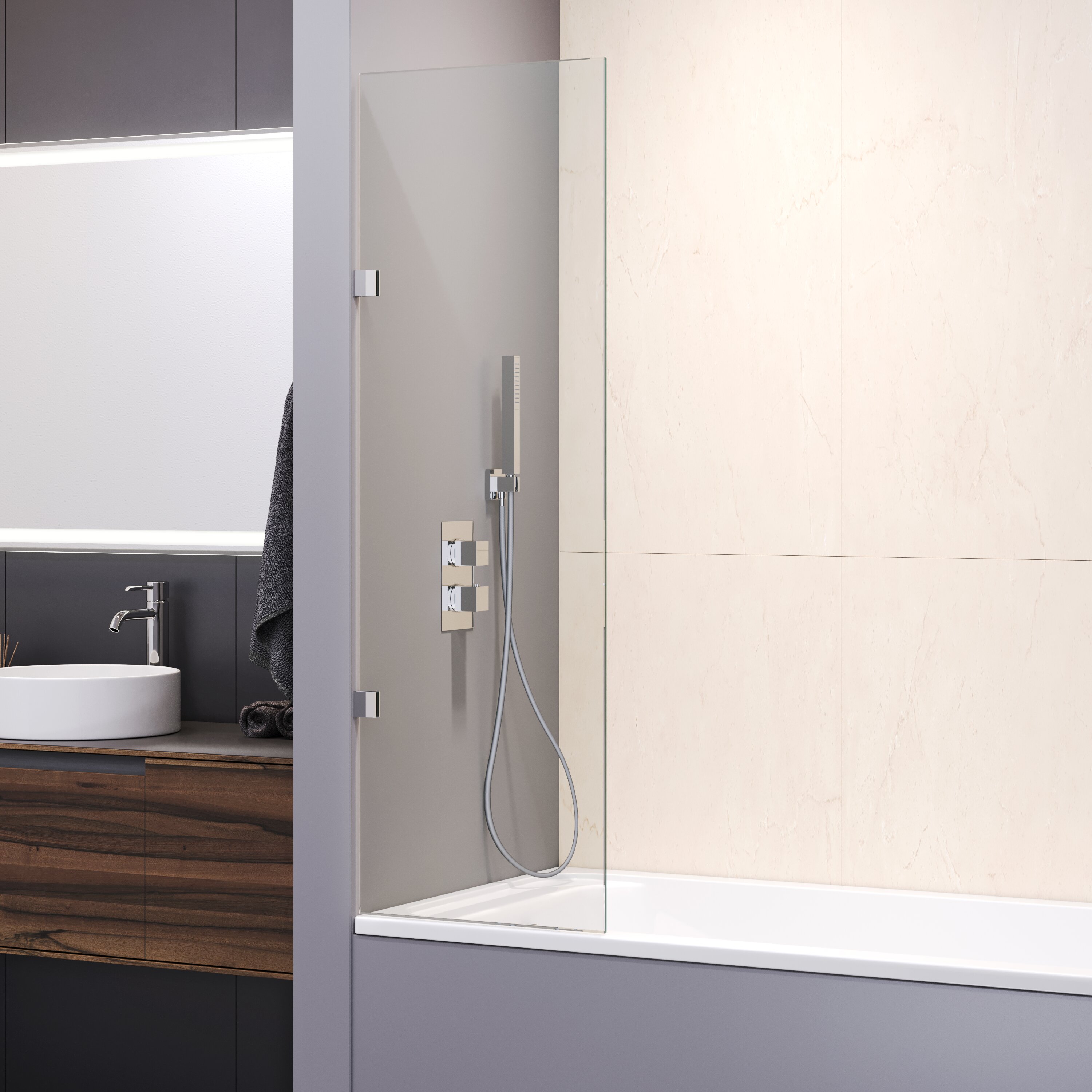 Шторка на ванну RGW SC-056-2 300 мм стекло прозрачное 3511056230-11