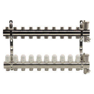 Блок коллекторный Kromwell 1 с термостатическими вставками и запорными клапанами 10 выходов 3/4 EK EU.ST6070050