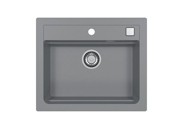 Мойка кухонная Alveus ATROX 30 Granital Concrete G81 590x500 мм с сифоном 1131995/1132823