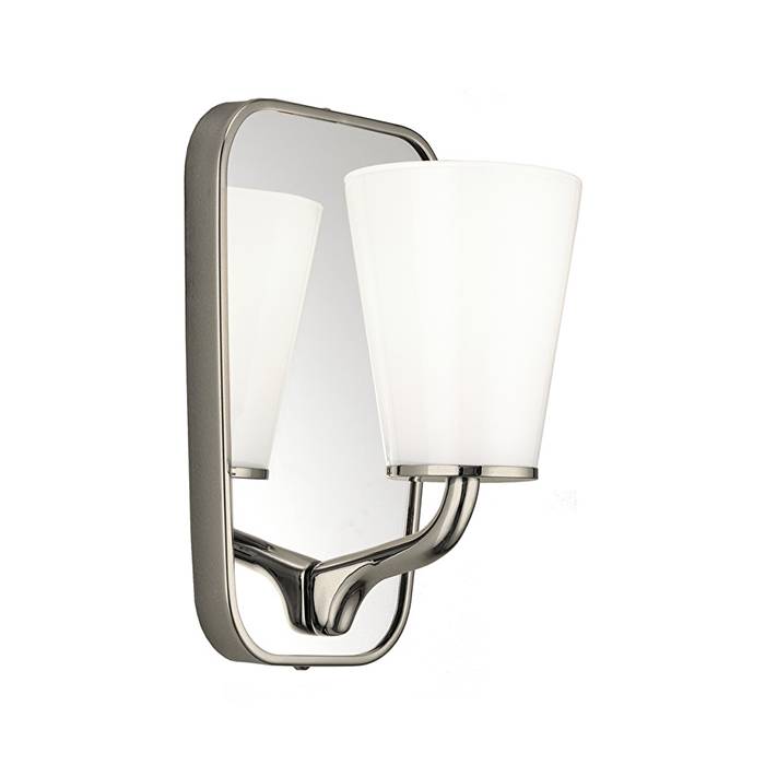 Светильник настенный Devon&Devon Twinkle 14х21 см IP20 никель блестящий DETWINKLENK