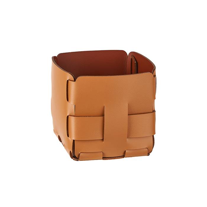 Корзинка ADJ Mini Bottega 12х12х13 см коньяк/бордо 1013.09/30