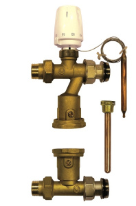 Насосно-смесительная группа Gekon для теплого пола с термостатическим клапаном GK 7685