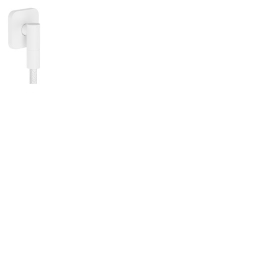 Шланговое подключение Hansgrohe FixFit Fine Q с клапаном обратного тока матовый белый 28884700