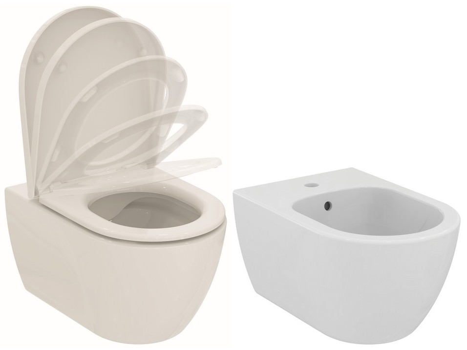 Комплект унитаз подвесной Ideal Standard Ellisse T569201 и сиденье T569301 TT929301