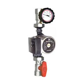 Комплект подключения Hoobs 1 с насосом Grundfos UPSO 25-65 180 и шаровыми кранами HB-10321-ISO-P6