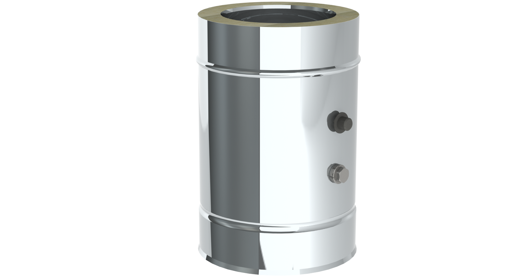 Труба Jeremias DW-eco 330 мм с двумя измерительными штуцерами 1/2 d=250 мм EDW543250