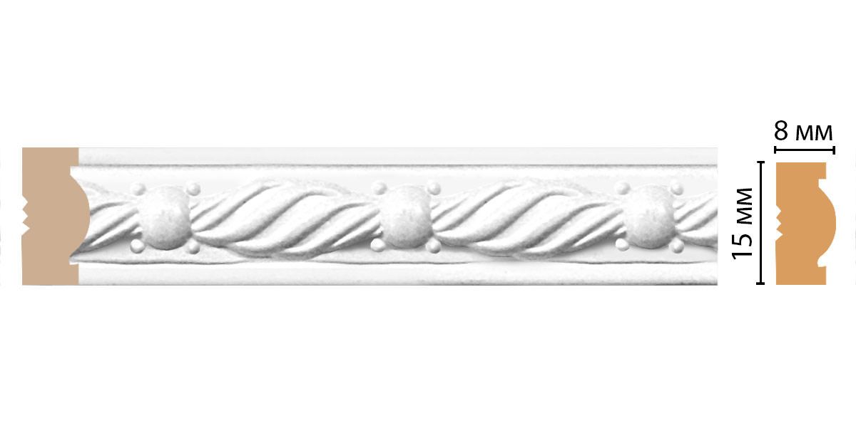 Молдинг DECOMASTER 105-16 15х8х2400 мм 105-16