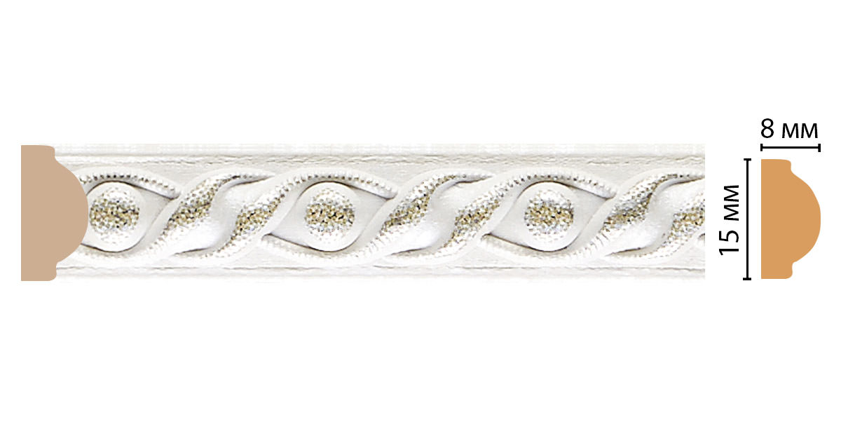 Молдинг DECOMASTER 130-42 ДМ 15х8х2400 мм 130-42 ДМ