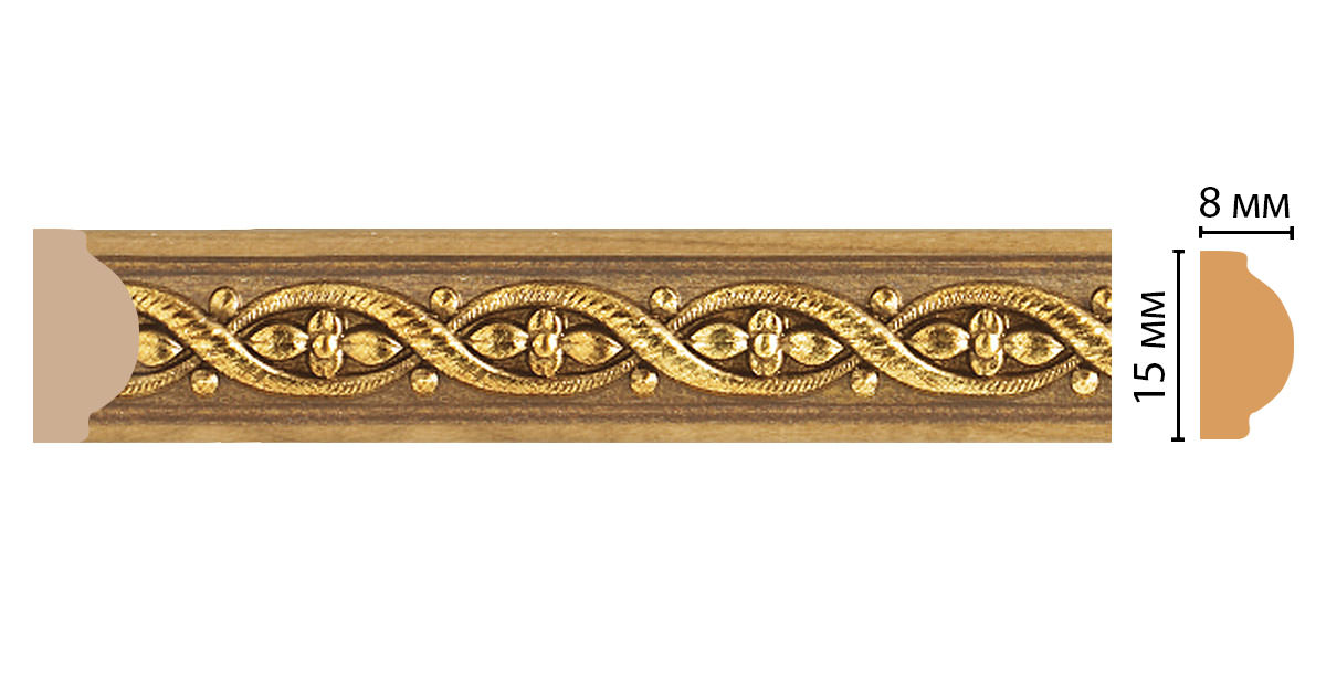 Молдинг DECOMASTER 130-4 ДМ 15х8х2400 мм 130-4 ДМ