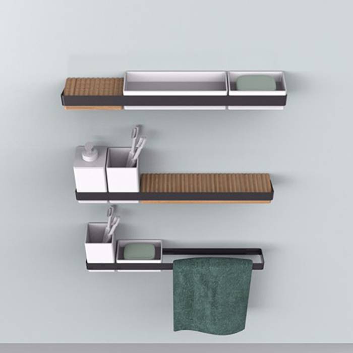 Полотенцедержатель Bertocci Fly 7x8x2.5 см подвесной черный матовый 149 1502 1600