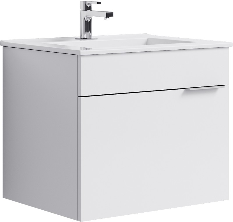 Тумба под умывальник подвесная AQUATON Бриг 560х490х435 мм белая Br.01.06/1/W